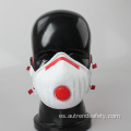 Máscara de respirador antipolvo industrial con forma de copa de certificado FFP3 con válvula de exhalación